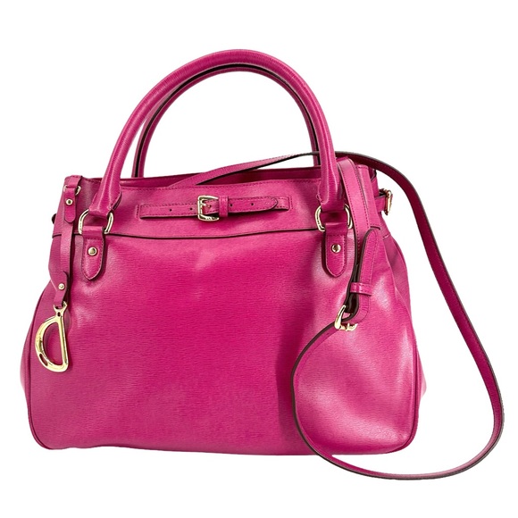 Lauren Ralph Lauren Bags Lauren Ralph Lauren Hot Pink Large Convertible Cross Body Leather
